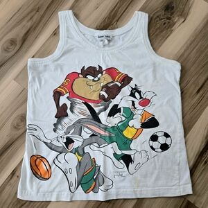 Vintage 90s Warner Bros Jerry Leigh Looney Tunes Tank Top Made In Usa